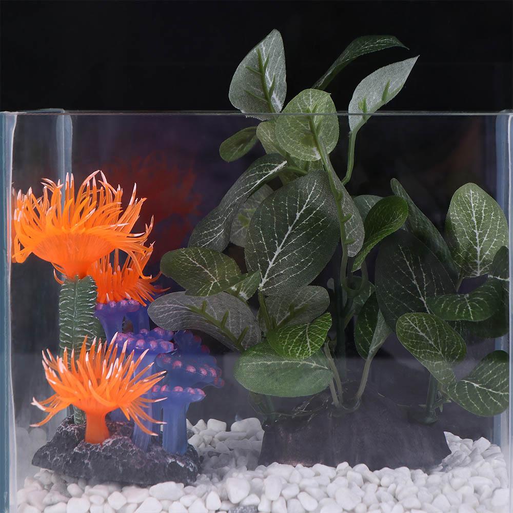 Planted Aquarium Jar - Plantas Artificiais Realistas de Seda Criativa,