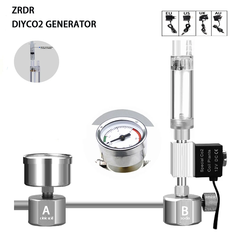Planted Aquarium Equipment - Kit de sistema gerador de CO2