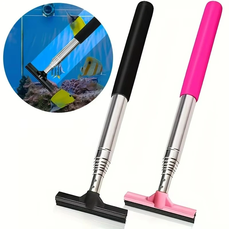 Planted Aquarium Tools - Escova telescópica do raspador do aquário,