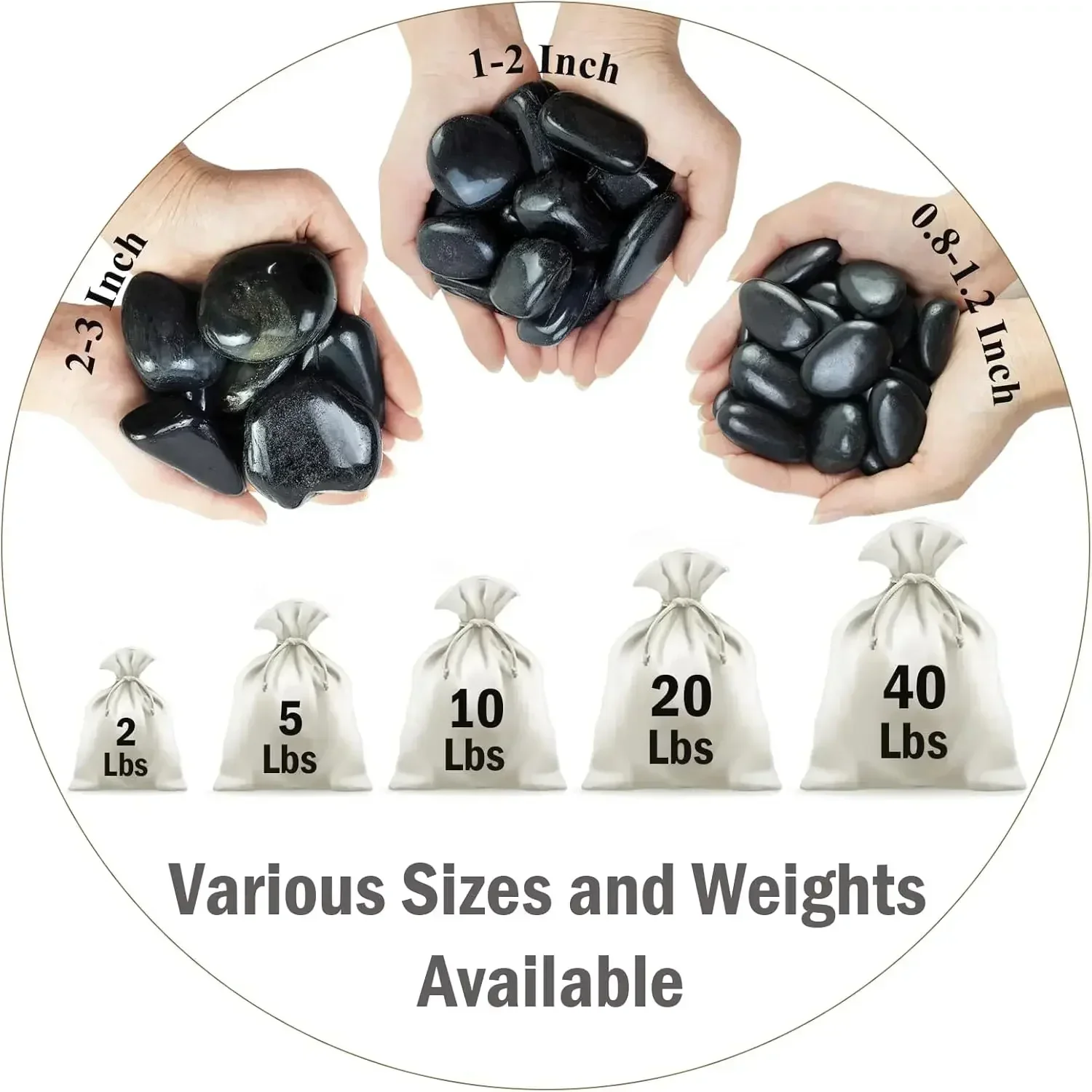 40 lbs de Pedras Pretas de Rio - Aquarium Plant avaliação e preço