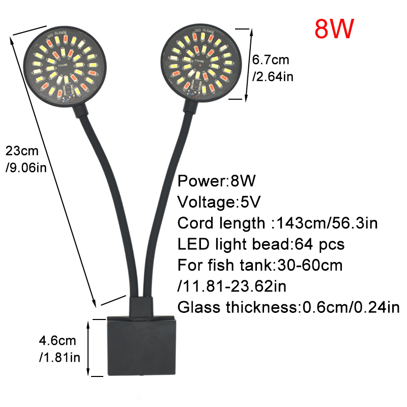 Usb aquário led luz tanque de  - Aquarium Planted Tank Light avaliação e preço