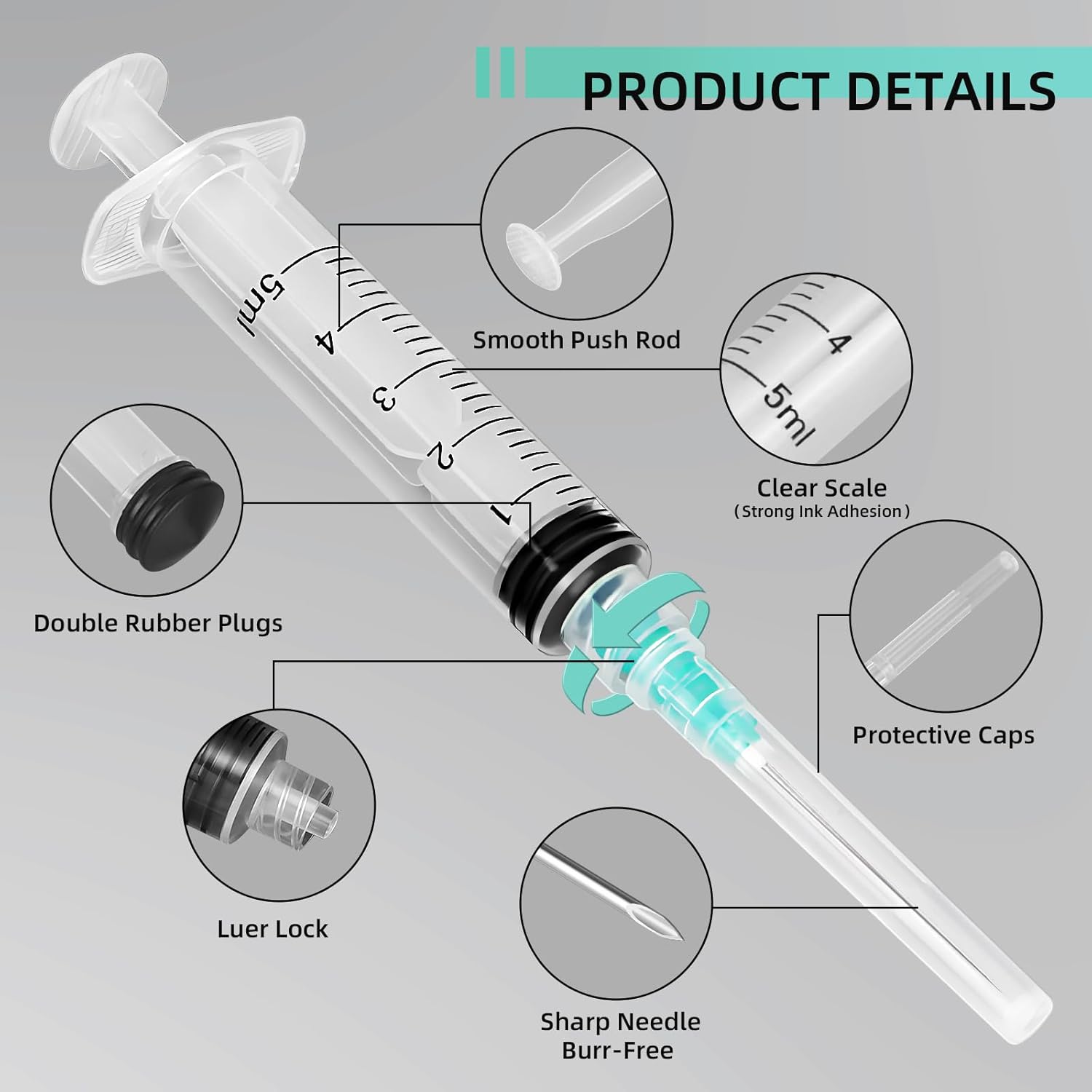Seringa Luer Lock de 5ml, Adeq - Aquarium Plant avaliação e preço